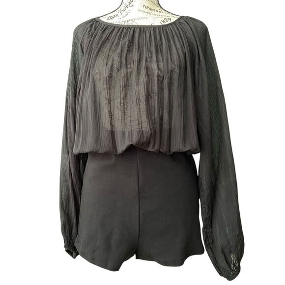 NEW Free People Real Resort Romper in Black Size Medium - Picture 4 of 12